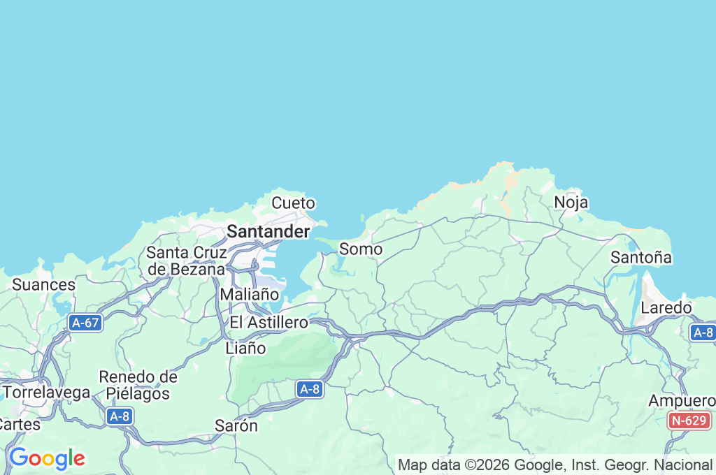 Somo Beach Area Map Somo Beach Area Map