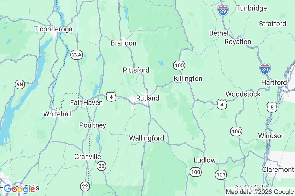 Rutland Area Map Rutland Area Map