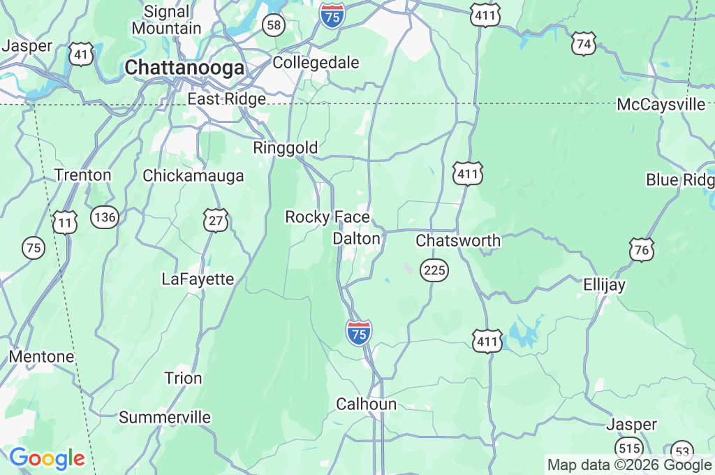 Dalton Area Map