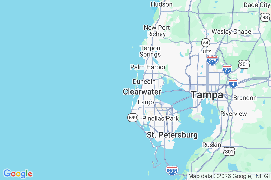 Clearwater Beach Area Map