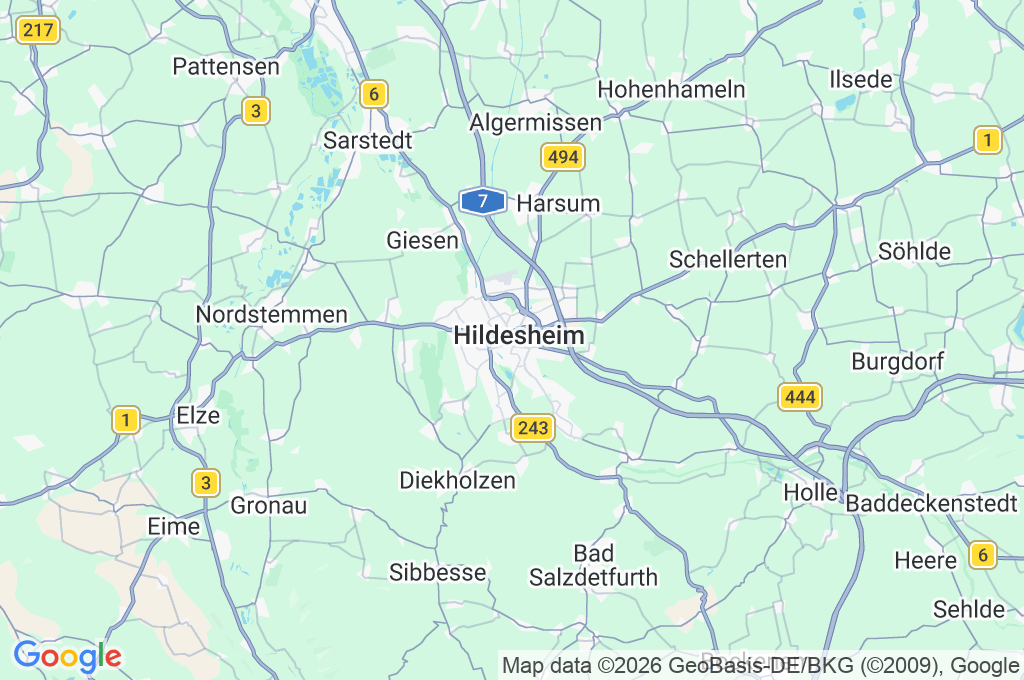 Hildesheim Area Map Hildesheim Area Map