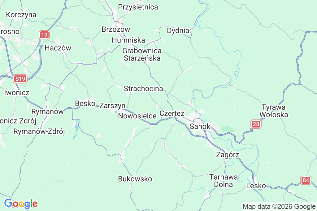 Kostarowce Area Map Kostarowce Area Map