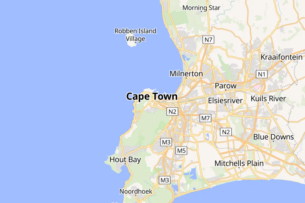 Cape Town City Centre Area Map