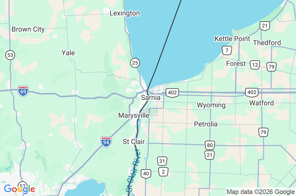 Port Huron Area Map Port Huron Area Map