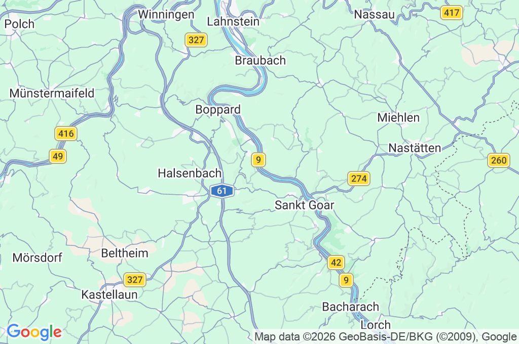 Hirzenach Area Map Hirzenach Area Map