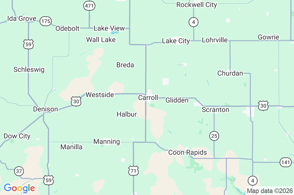 Carroll Area Map