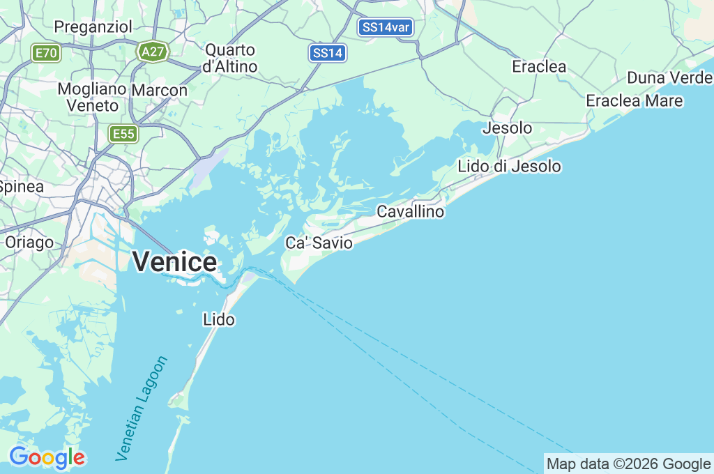 Cavallino-Treporti Area Map