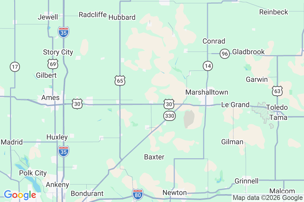 State Center Area Map