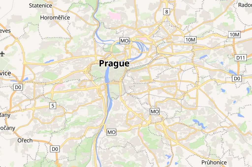 Prague Area Map Prague Area Map