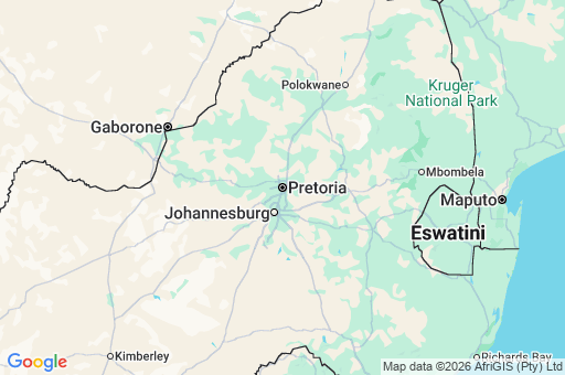 Map of Gauteng