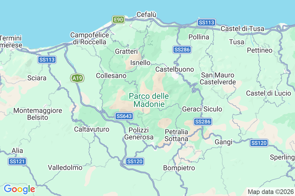 Piano Battaglia Area Map