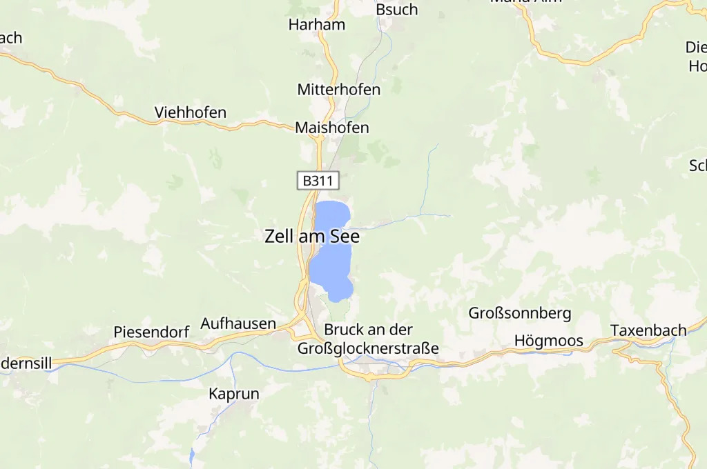 Thumersbach Area Map