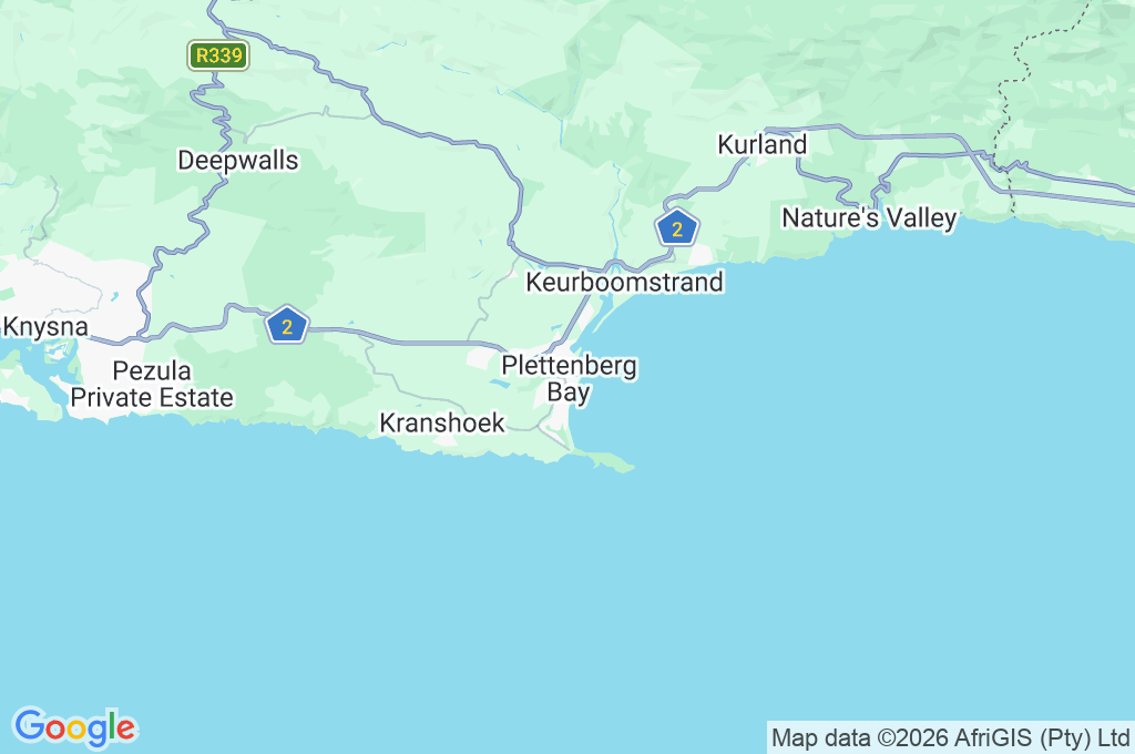 Plettenberg Bay Area Map Plettenberg Bay Area Map