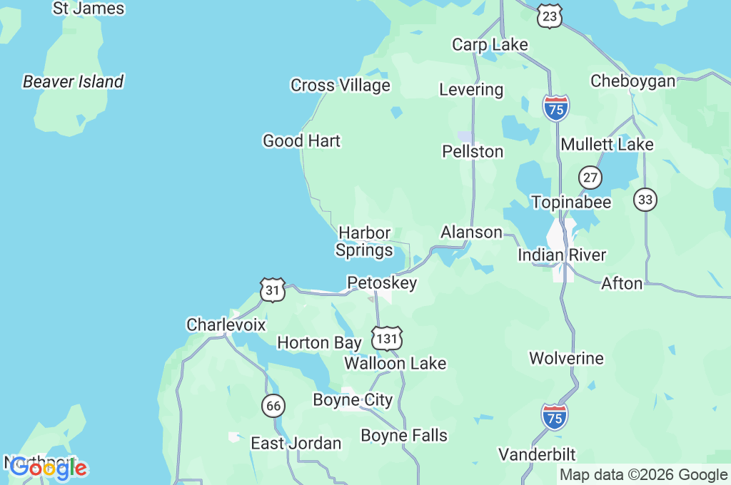 Harbor Springs Area Map Harbor Springs Area Map