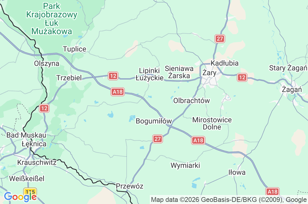 Rościce Area Map