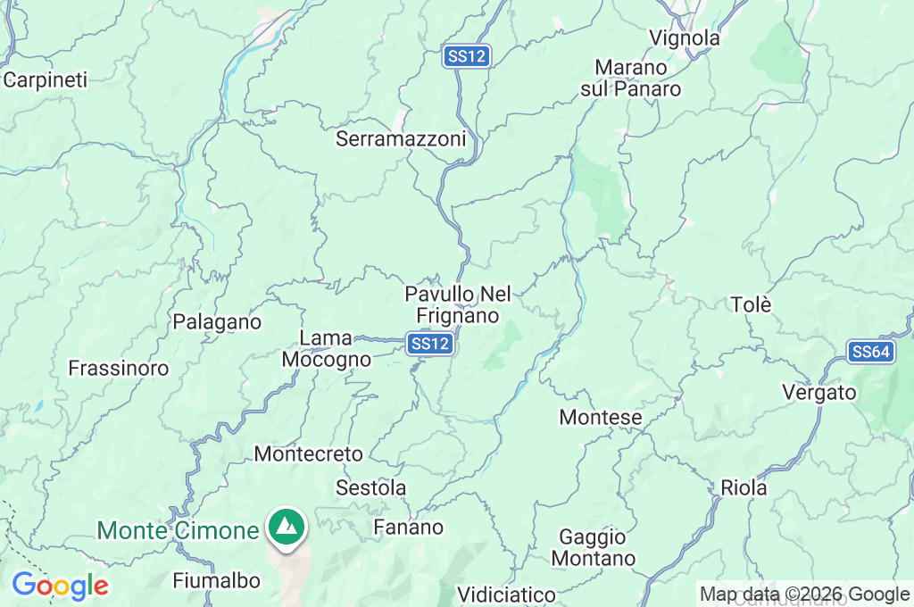 Pavullo nel Frignano Area Map