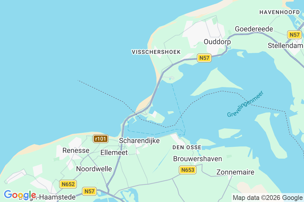 Brouwersdam Area Map