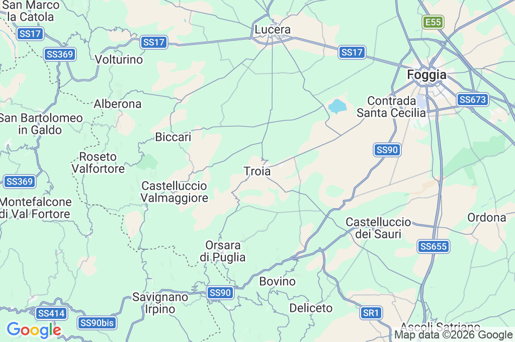 Troia Area Map