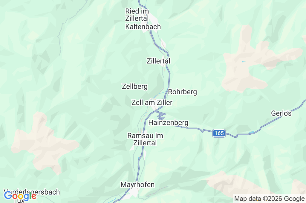 Zell am Ziller Area Map Zell am Ziller Area Map