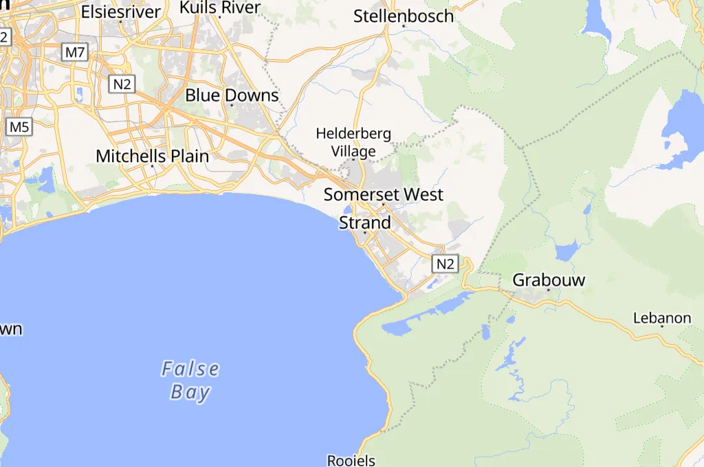 Strand Beach Area Map