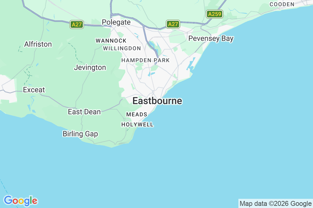 Eastbourne Area Map Eastbourne Area Map