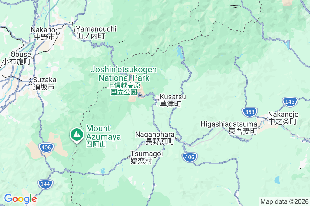 Roadside Station Kusatsu Undojaya Park Area Map