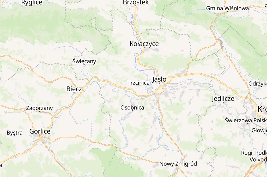 Trzcinica Area Map Trzcinica Area Map