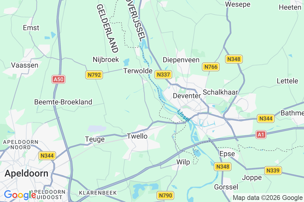 Terwolde Area Map Terwolde Area Map