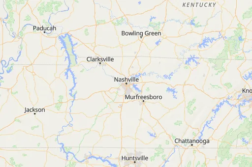 Map of Nashville