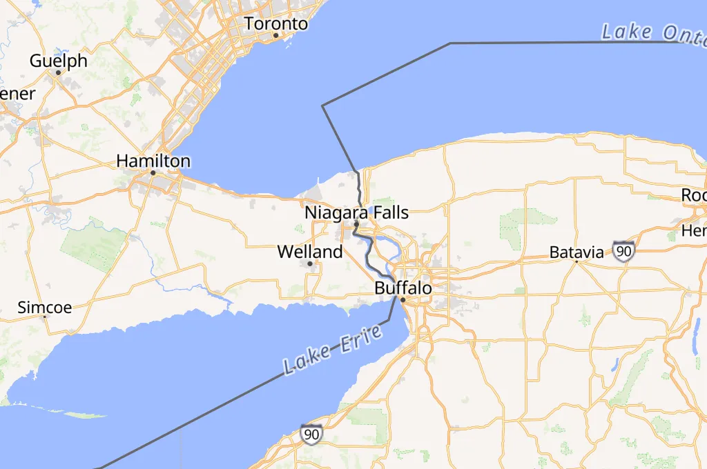 Horseshoe Falls Area Map