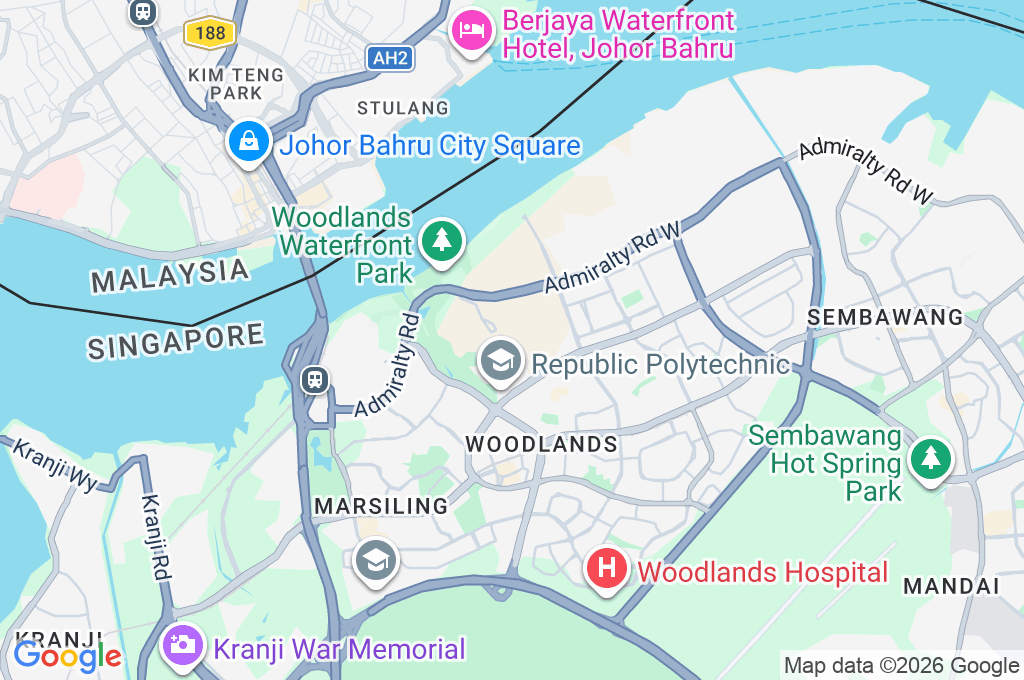 Woodlands Area Map Woodlands Area Map
