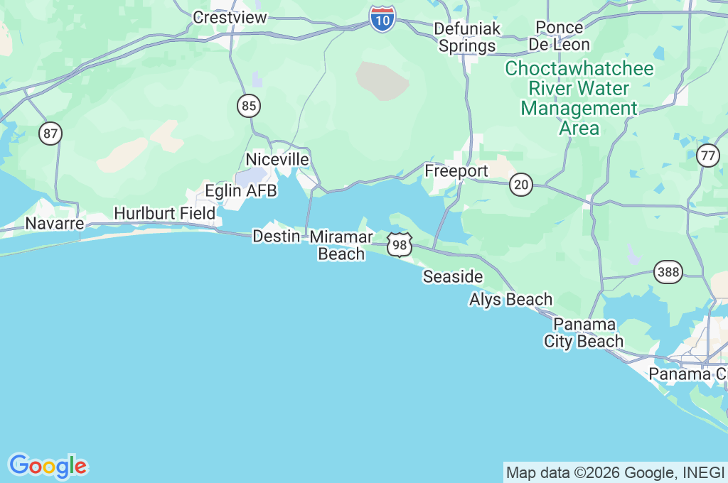 Sandestin Area Map