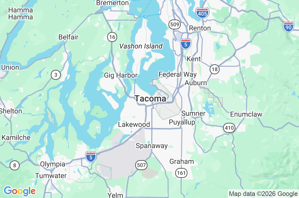 Tacoma Area Map Tacoma Area Map