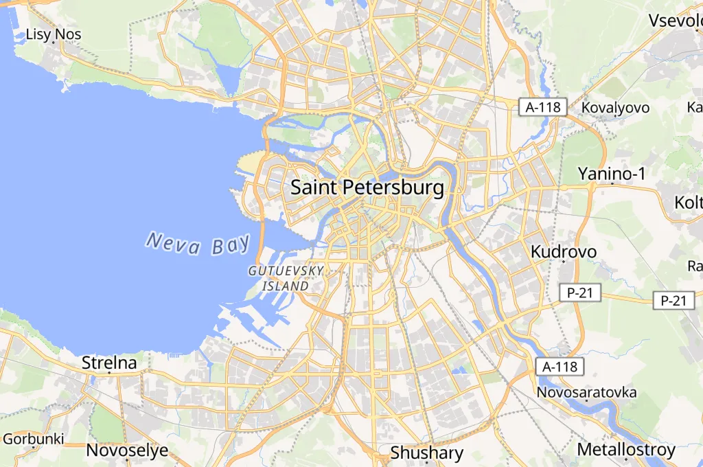 Griboedov Canal Area Map