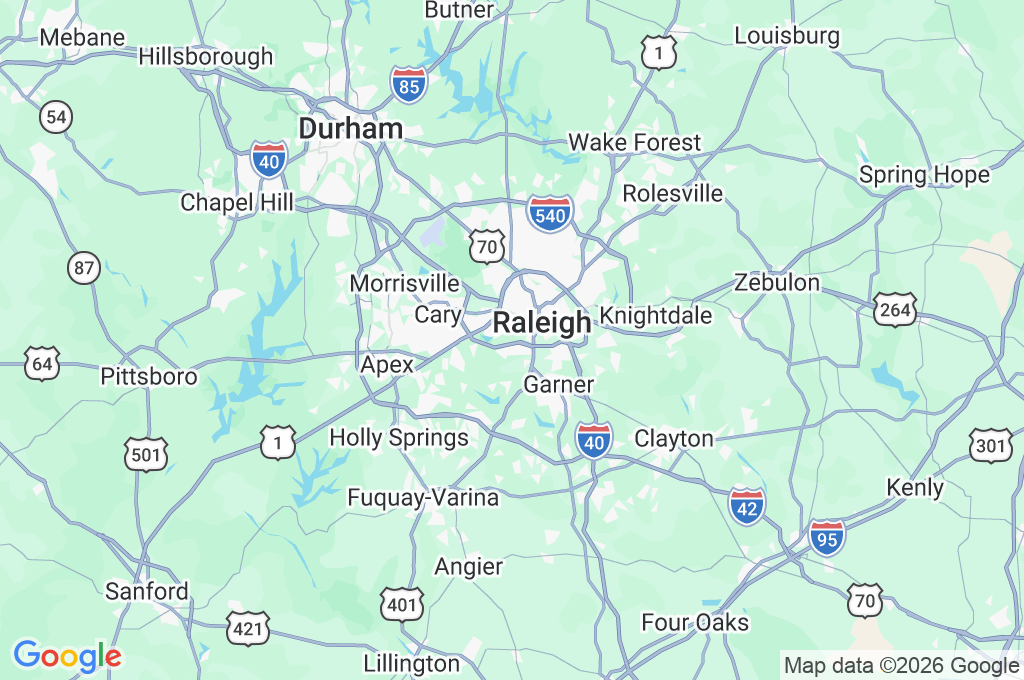 Lonnie Poole Golf Course Area Map