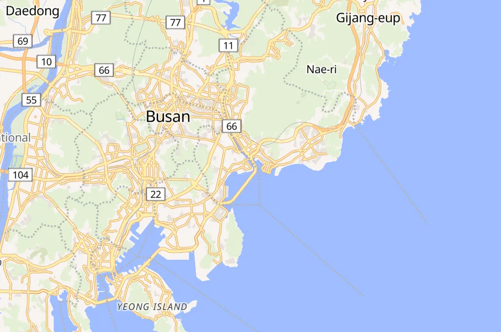 Gwangan Bridge Area Map