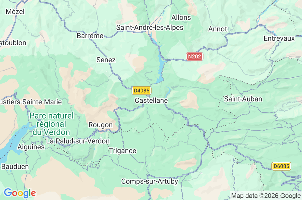 Verdon River Area Map
