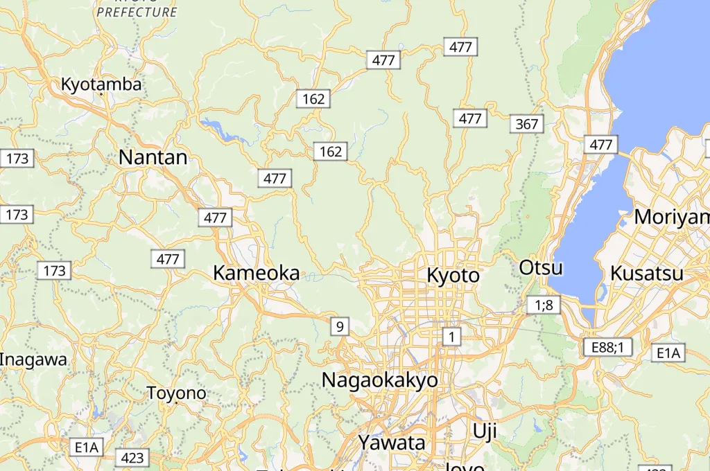 Jingo-ji Temple Area Map