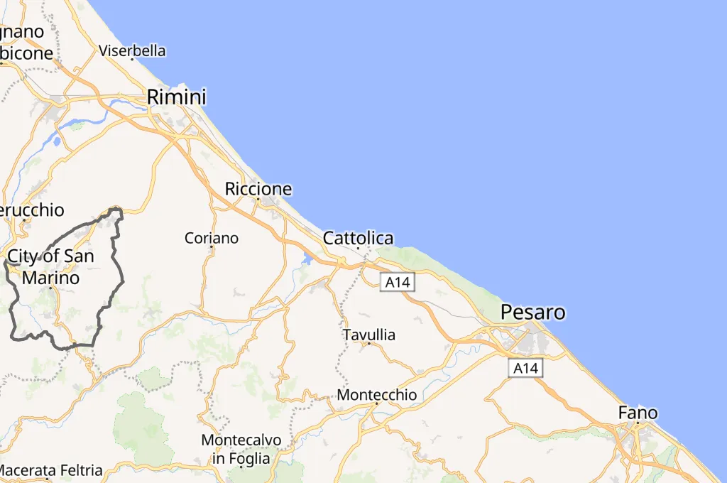 Porto di Cattolica Area Map Porto di Cattolica Area Map