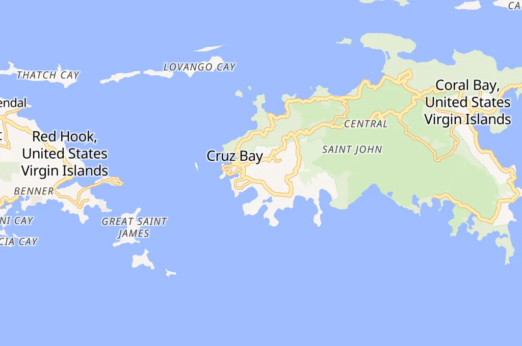 Cruz Bay Area Map Cruz Bay Area Map