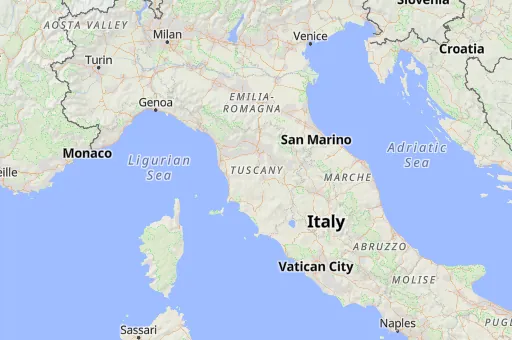 Map of Tuscany