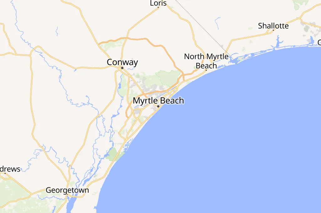 Myrtle Beach Area Map Myrtle Beach Area Map
