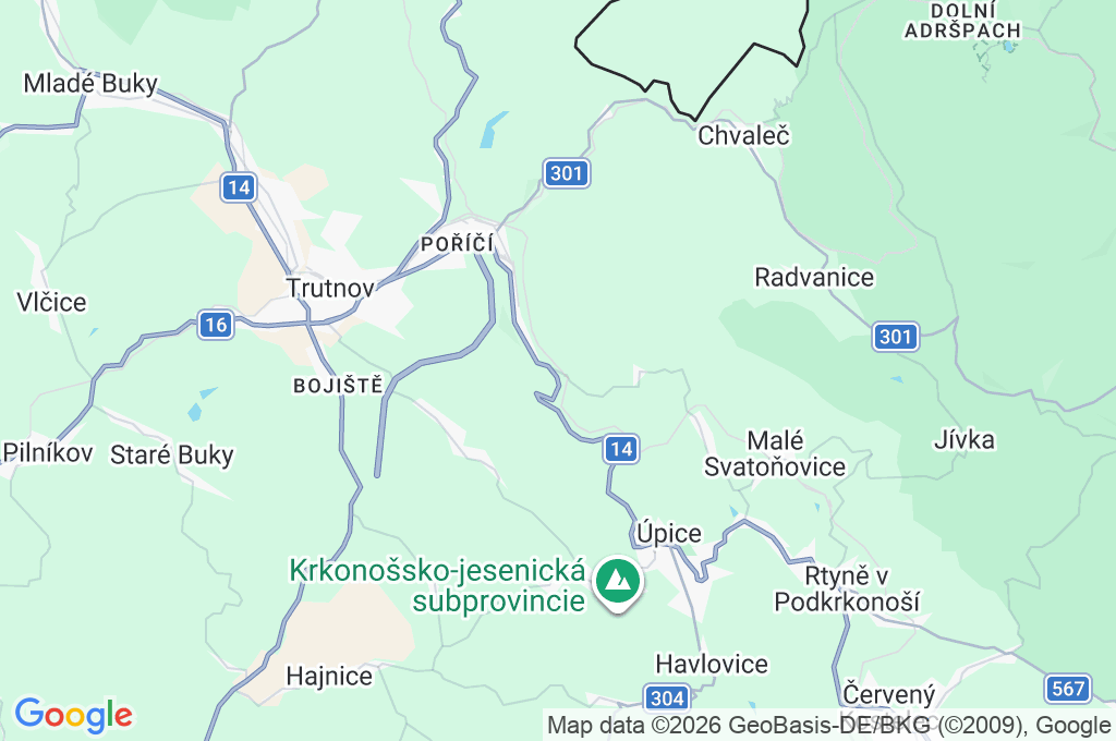 Bohuslavice Area Map Bohuslavice Area Map