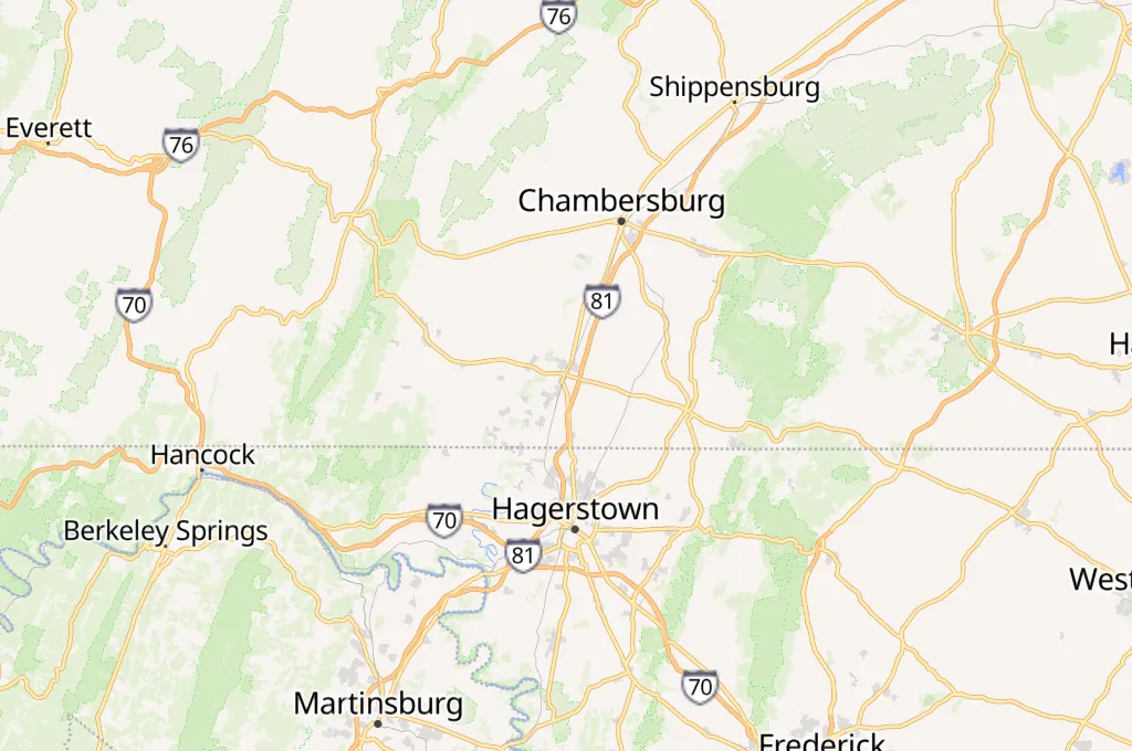 Greencastle Area Map Greencastle Area Map