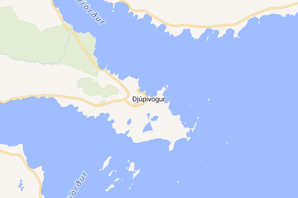 Djúpivogur Area Map Djúpivogur Area Map