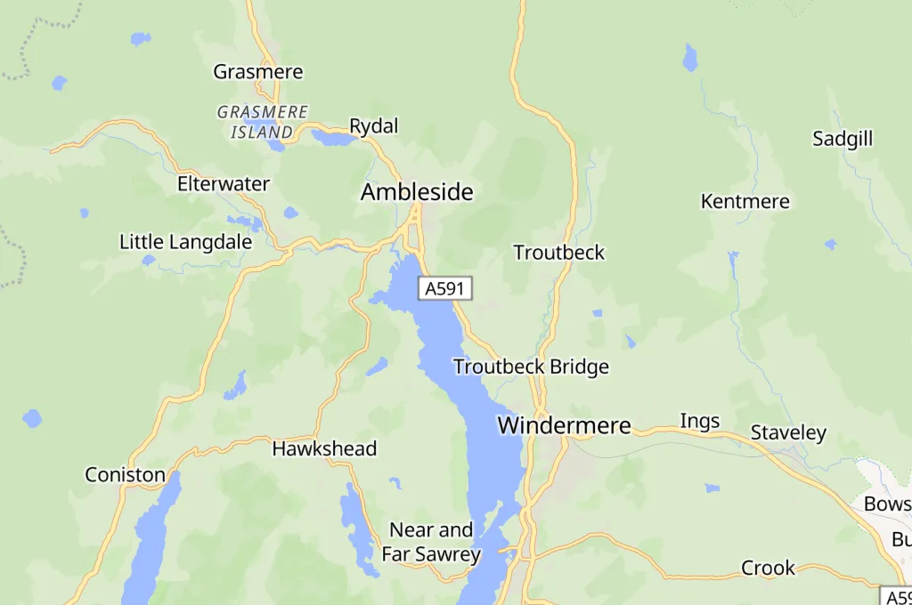 Low Wood Bay Area Map Low Wood Bay Area Map