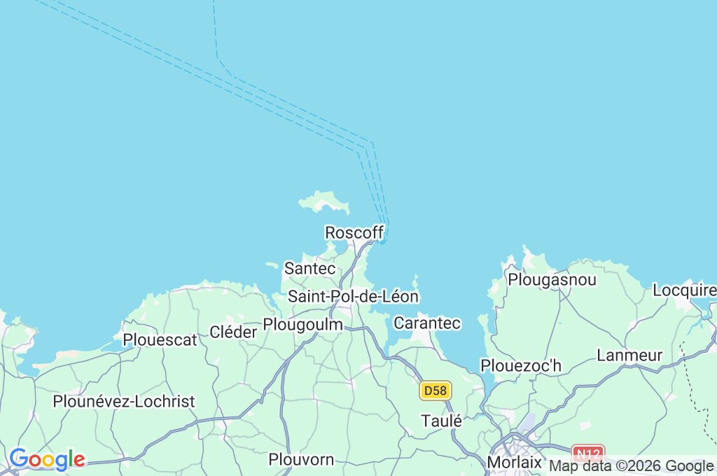 Roscoff Lighthouse Area Map