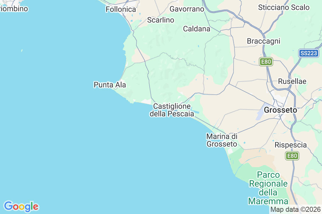 Riva del Sole Area Map