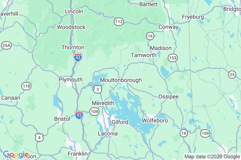 Moultonborough Area Map Moultonborough Area Map
