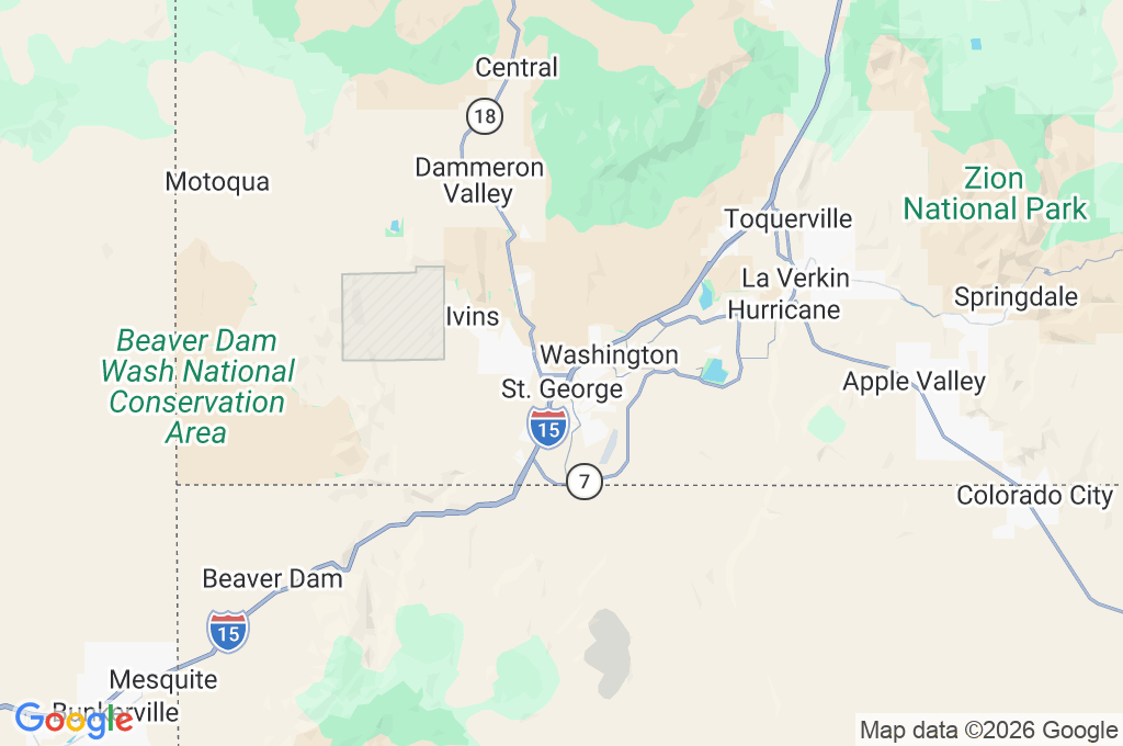 St. George Area Map